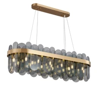 Modern New Design Crystal Prism Chandelier Lighting Flush Mount Chandeliers Light Fixture for Living Room Bedroom Decoration