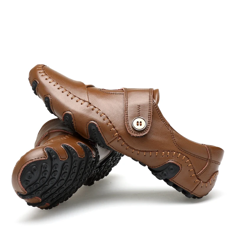 Мужские кожаные кроссовки для гольфа удобные спортивные тренировочные большой