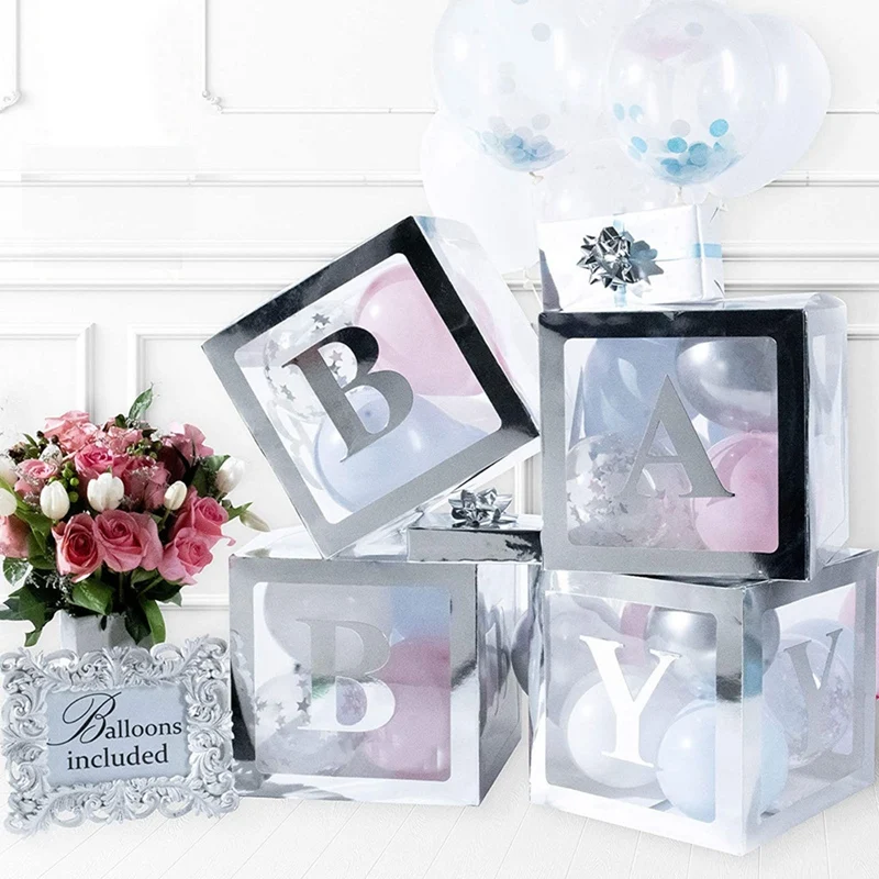 

Transparent Name Box Wedding Balloon Baby Birthday Party Decoration Kids Birthday Balloons Box Birthday Advertisement Decoration