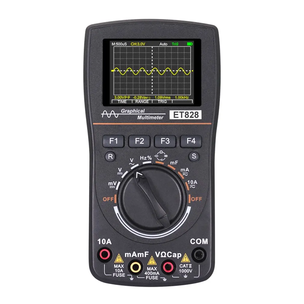 

New Arrival 2 In 1 Professional 2.4inch Color Screen Digital Display Oscilloscope Multimeter DIY Electronic Test 1MHz Bandwidth
