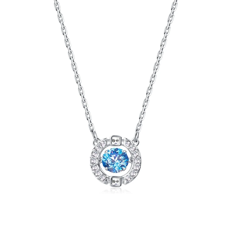 Swarovski знаковые с покрытием кулон в виде лебедя 5204134/5204133/5279421/5272364/5347329/5194826/5215038 - Окраска металла: Blue 5279425