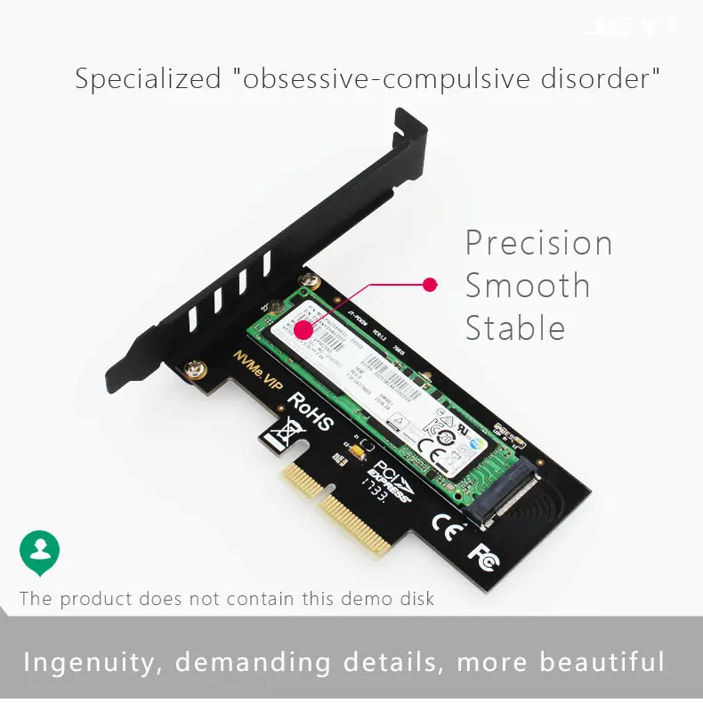 JEYI SK4 Pro M.2 NVMe SSD NGFF к PCIE X4 адаптер M ключ интерфейсная карта Suppor PCI Express 3,0x4 2230-2280 Размер m.2 полная скорость
