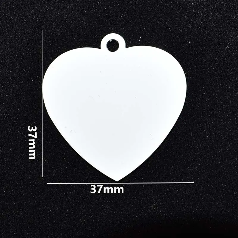 37*36 mm Heat Transfer Printing Blank Tag-50pcs-New Style Heart Shape Sublimation white Pet ID Tag-t-Promotion And Love Gift |