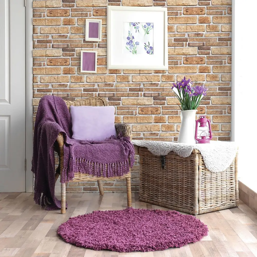 Креативные 3D наклейки на стену с геометрическим изображением кирпичного камня