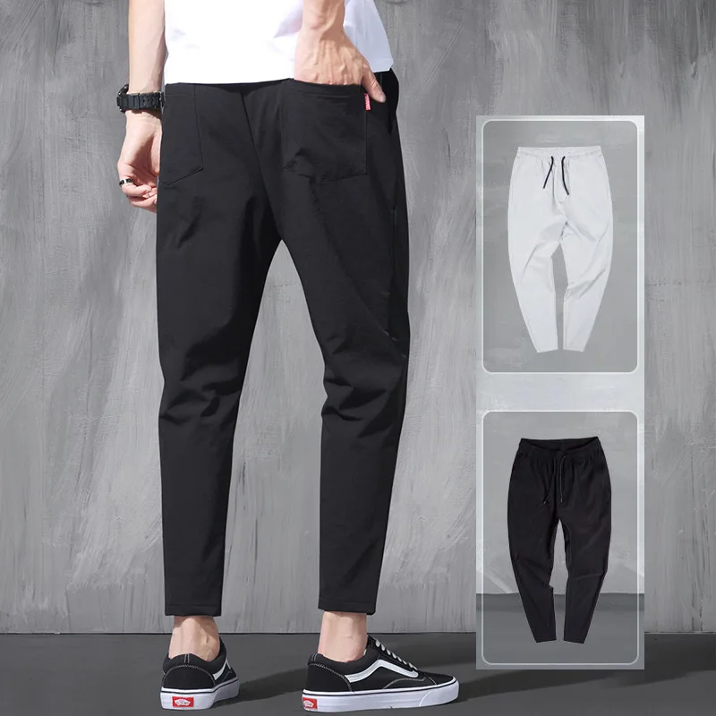 Летние мужские повседневные брюки спортивные быстросохнущие модные штаны с