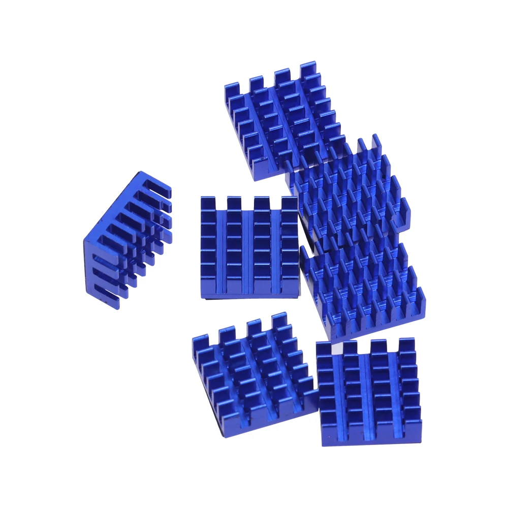 12 шт. синий алюминиевый радиатор хороший теплоотвод клей инструменты 13*14*6 мм для