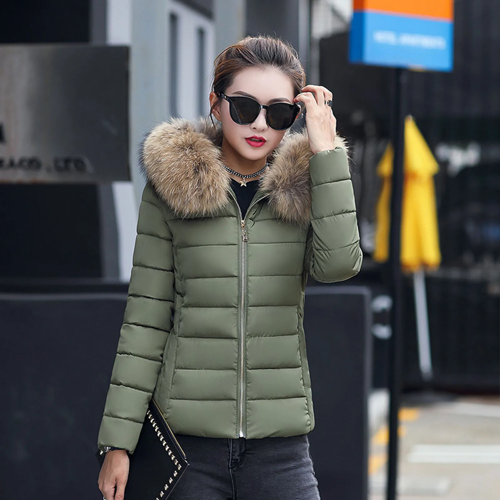 

Fashion Solid Women Casual Thicker Winter Slim Coat Overcoat Fashion Winter Thick Warm Jacket New Fast Delivery