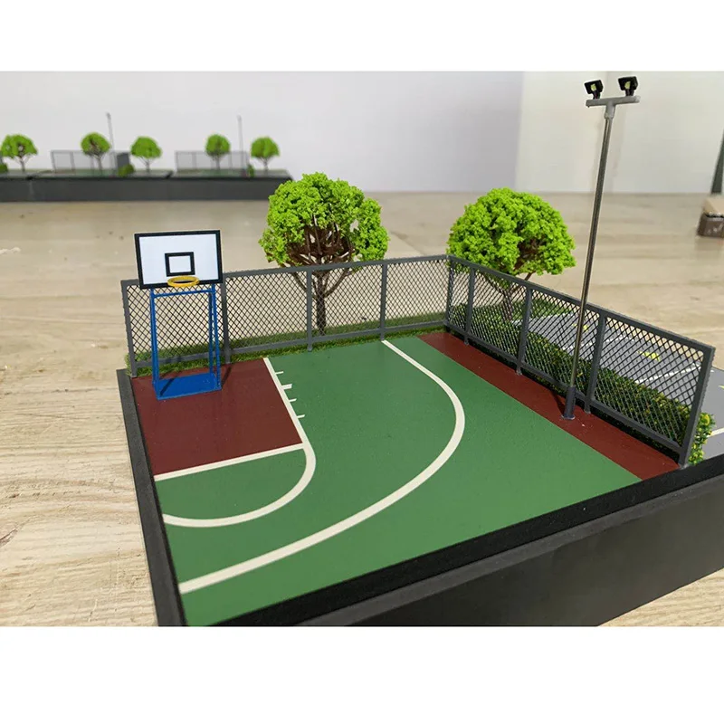 1: 64 модель автомобиля баскетбольная площадка паркинг сочетается с моделью