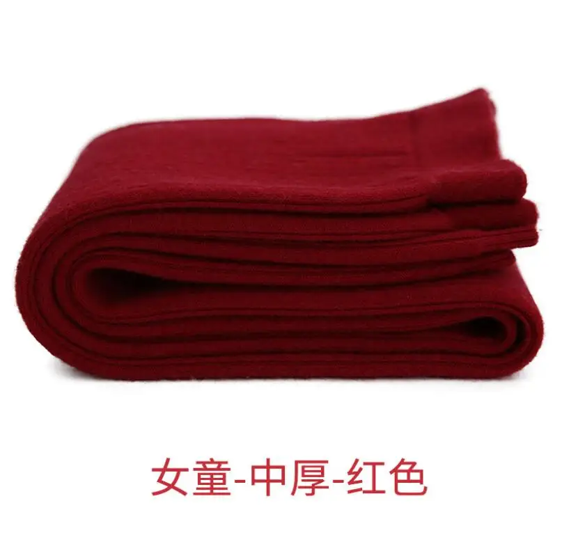 red for girls Зимние детские штаны От 0 до 15 лет Детские теплые штаны bew для детей из шерсти ягнёнка, кашемир брюки леггинсы для девочек трикотажные брюки для мальчиков с подкладкой из плюша и шерсти, Штаны штаны - Цвет: red for girls