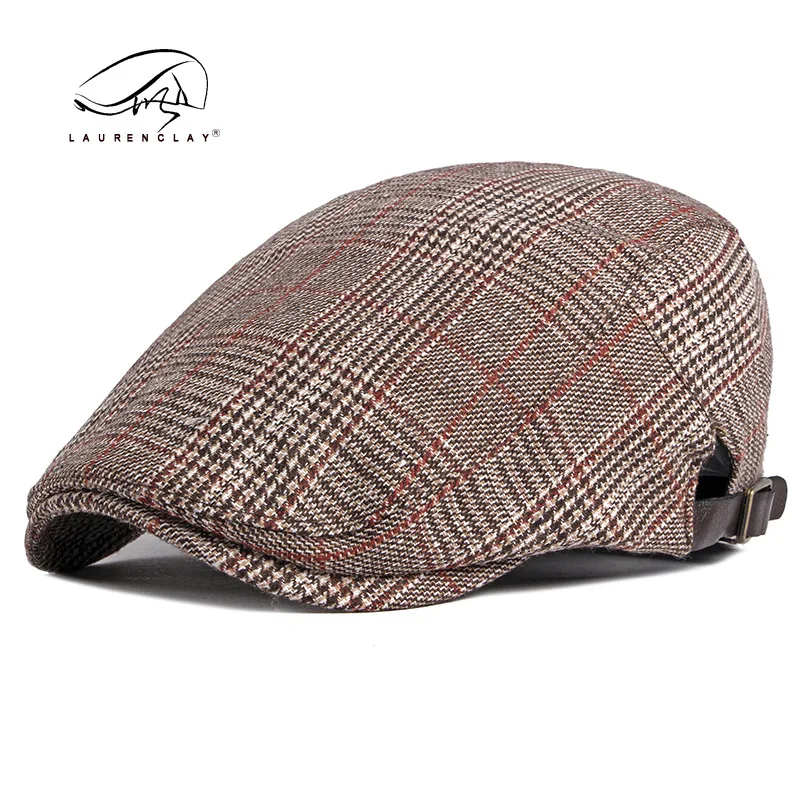 

Men's spring and autumn hat classic Plaid Beret men's Korean version British retro literature cap women's progressive hat