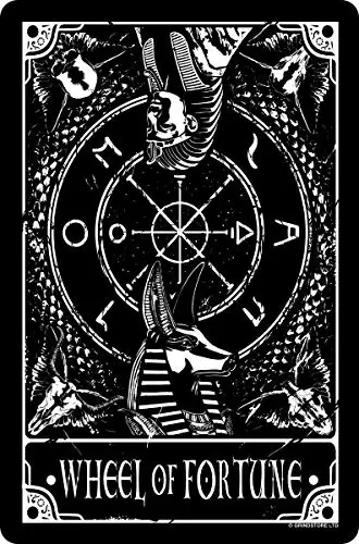 Nobrand Tarot - Wheel of Fortune Theme Metal Tin Sign 8x12 Inches  - buy with discount
