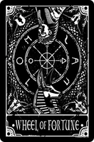 nobrand tarot wheel of fortune theme metal tin sign 8x12 inches
