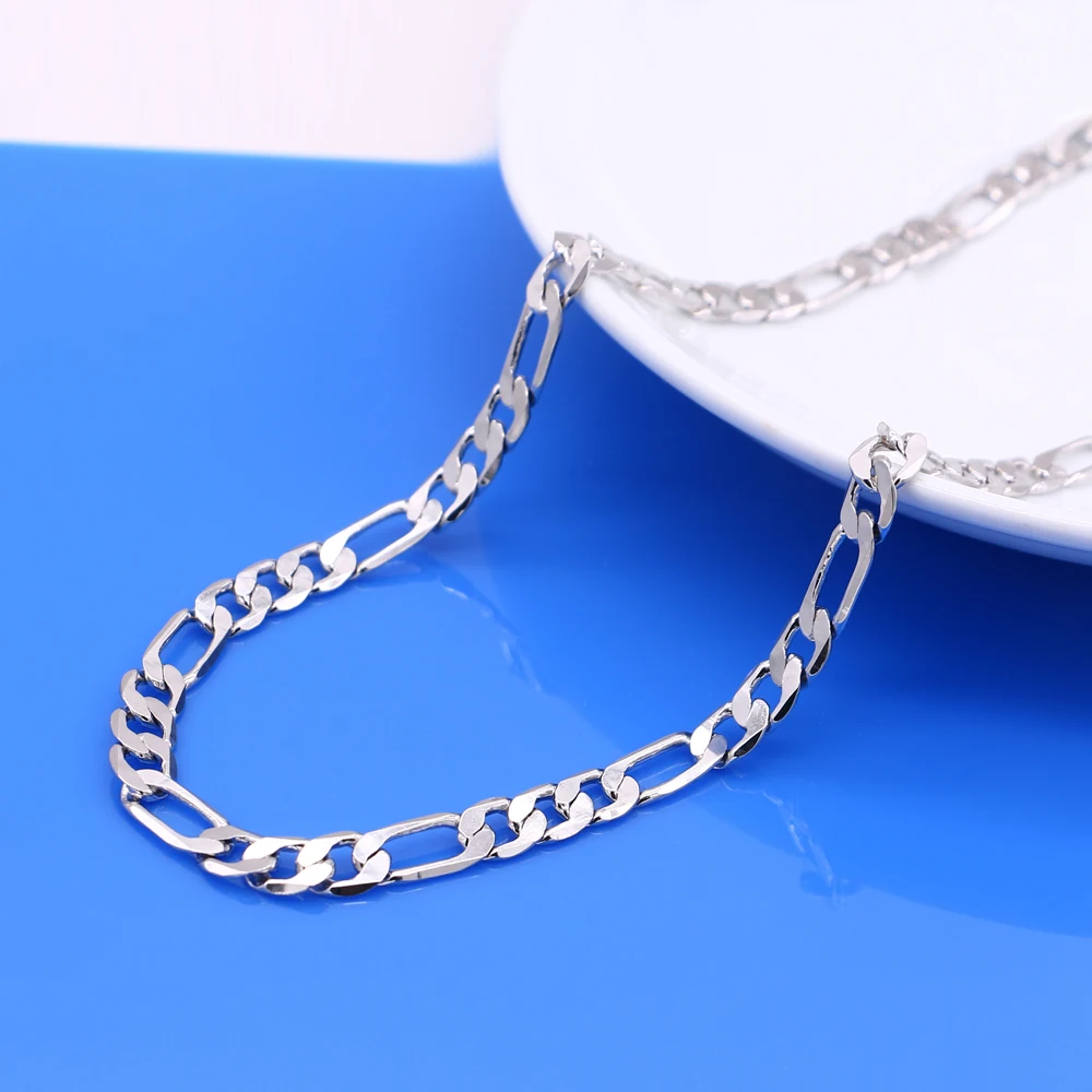 Новое мужское ожерелье из стерлингового серебра 925 пробы простой стиль