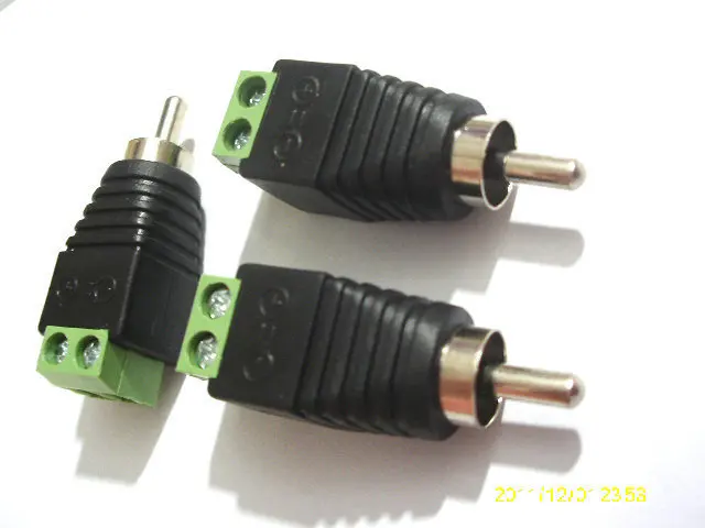 1000 шт. переходник RCA штекер к AV терминалу разъем видео балун Новый|Соединители| |