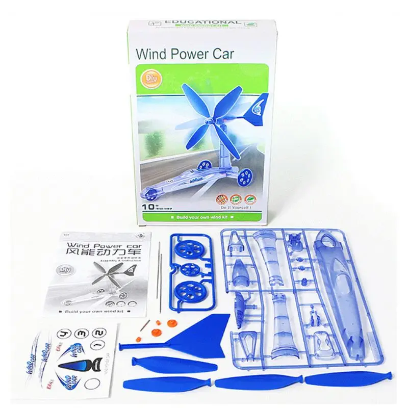 

Wind Power Car Children DIY Assembly Parent-child Interaction Toy Promote Baby Imagination Kids Educational Toy Car