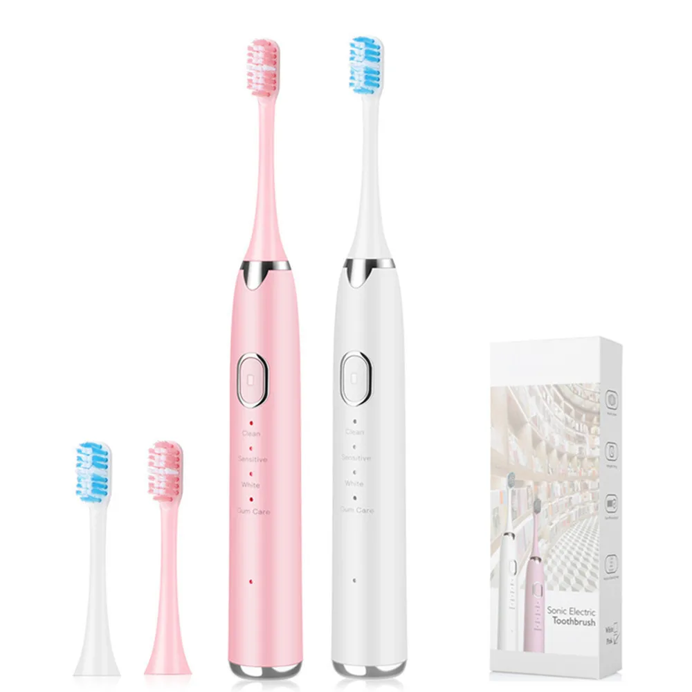 

Intelligent Sonic Electric Toothbrush Oral Care Household 4 Modes Smart Brushing Reminder Waterproof Rechargeable Soft Bristles