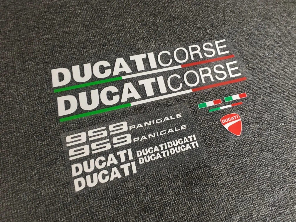 Аппликация Ducati для мотоцикла 848 959 1199 наклейка с итальянским флагом боковая