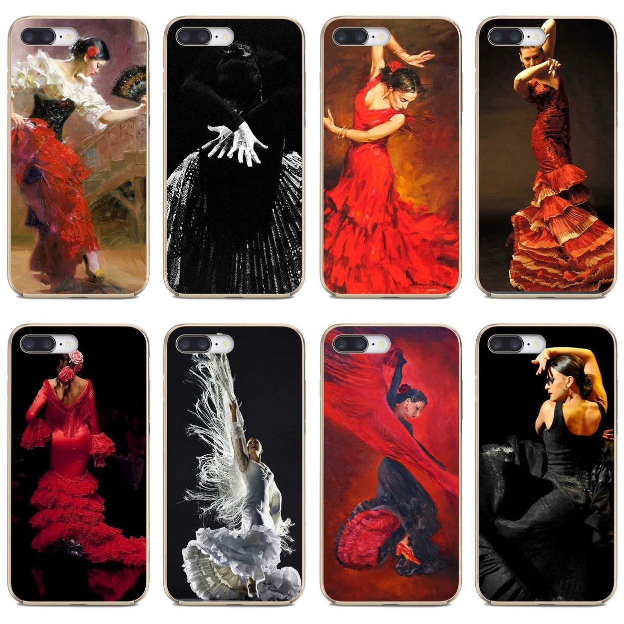 Мягкий кожаный чехол Red-The-Испанский танцор-фламенко-искусство для Huawei Nova 2 2i 3 3i Y3 Y5