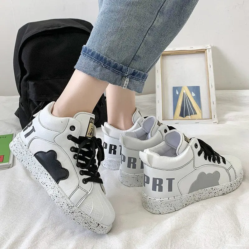 

Casual sports thick-soled vulcanized shoes fashion breathable running shoes student fitness shoes plus size spring and autumn