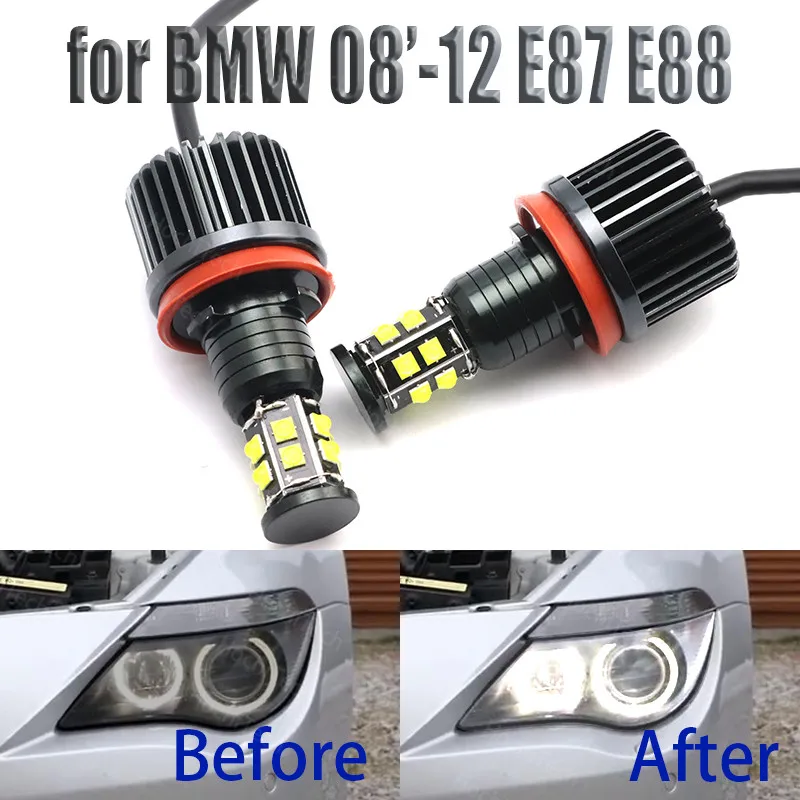 

240W LED Angel Eye Bulbs 6000K Diamond White 4000LM for BMW 2008-2012 1 Series E87 E88 Coupe