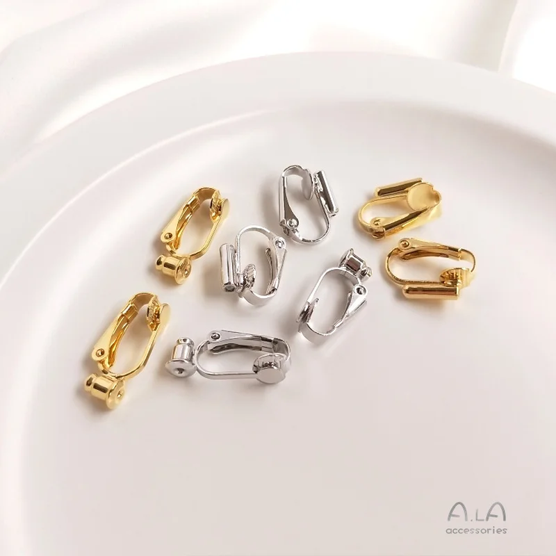 Зажим для ушей из 18-каратного золота силиконовый штекер самостоятельного