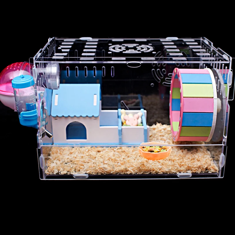 Маленькая основная клетка для кормления хомяка изолированная морская свинка дом