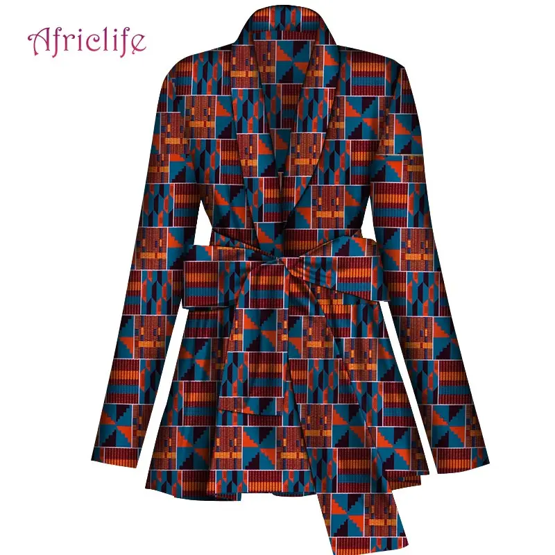 Сезон весна осень Пальто в африканском стиле Одежда для женщин рубашка с длинным