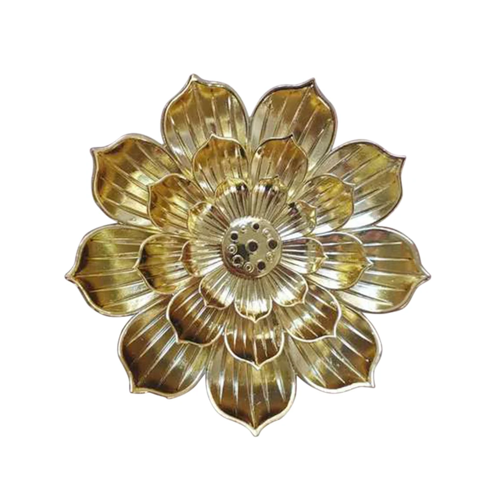 Сплав ладана горелка палка держатель пластина буддизм катушка Лотос буддистское