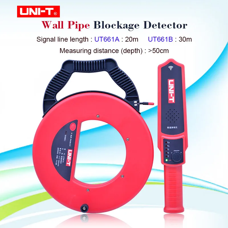 UNI-T UT661A UT661B стены ПВХ железные трубы детектор засорения диагностический