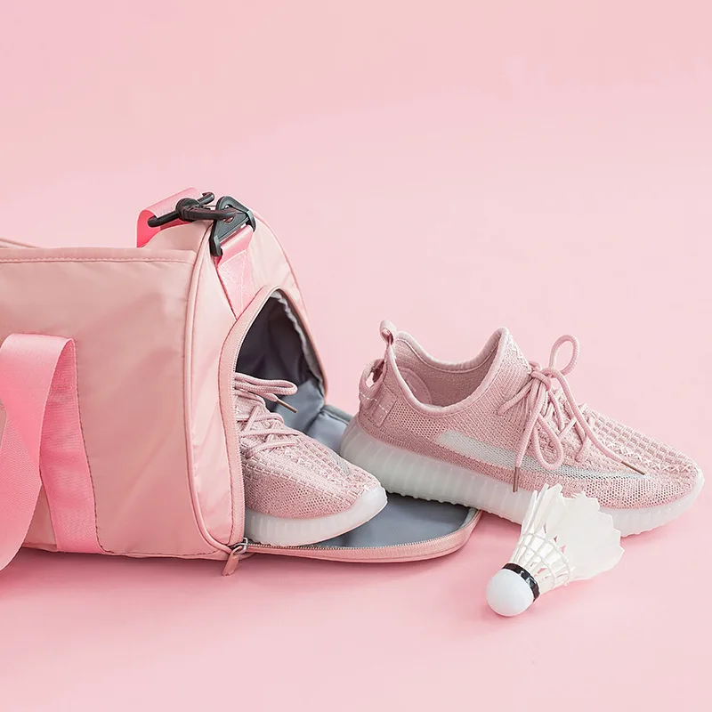 Милые розовые женские дорожные сумки оксфорды сумка для переноски с обувью