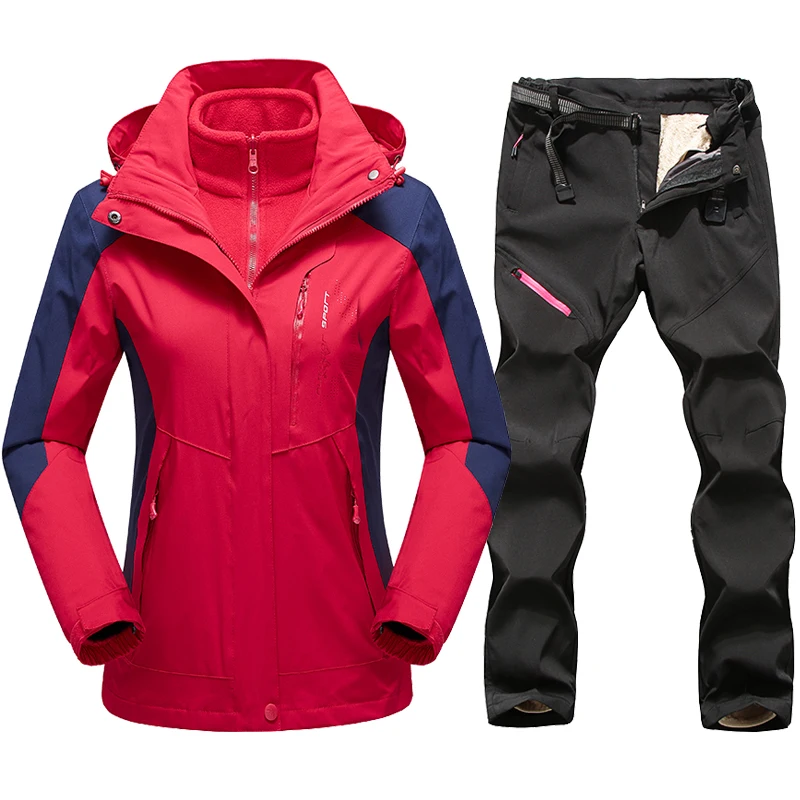 Aliexpress - 2021 Ski Suit For Women Outdoor Waterproof Windproof Ski Jacket Pants Winter Snow Skiing Fleece Jackets Women’s Snowboard Suit