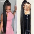 Sedittyhair прямые парики из человеческих волос на сетке спереди для женщин 13X 4, парик на сетке спереди, длинный малазийский прямой парик на сетке