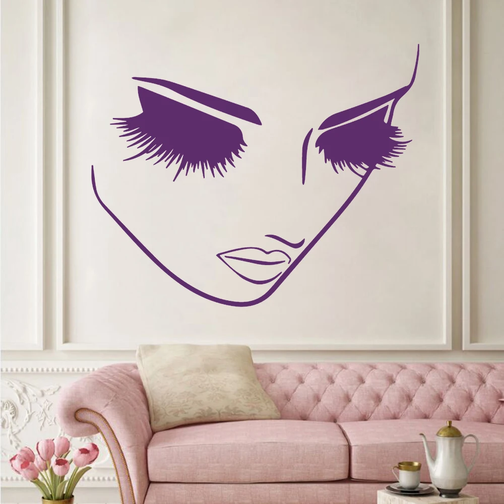 

Виниловые ресницы, наклейки на стену для девочек, декор для гостиной, наклейки на стену, наклейки HQ901