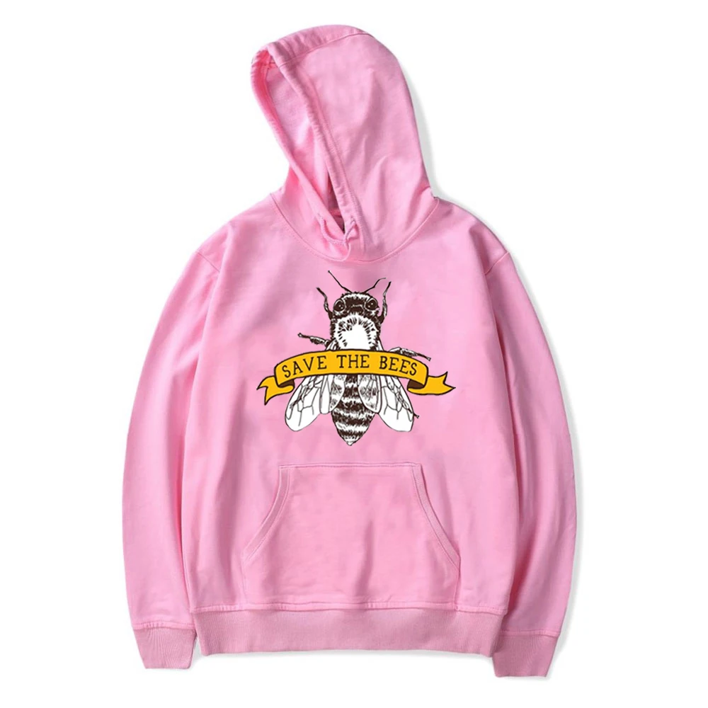 Save The Bees Print Women Men Hoodie Cute Sweatshirts for Teenagers Long Sleeve Tops Femme cool Harajuku Hoode Winter Clothing | Женская
