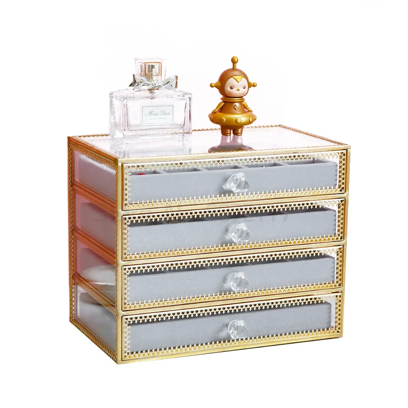 

Стеклянная шкатулка для ювелирных изделий ручной работы, шкатулка для хранения ювелирных изделий, ожерелий, колец, полка для хранения ювели...