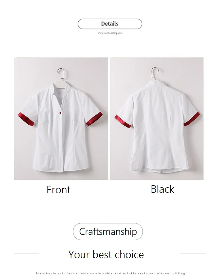 

Women's Summer Formal Dress Etiquette Reception Vest Professional Suit Stewardess Uniform Hotel Front Desk Vest Shirt Skirt