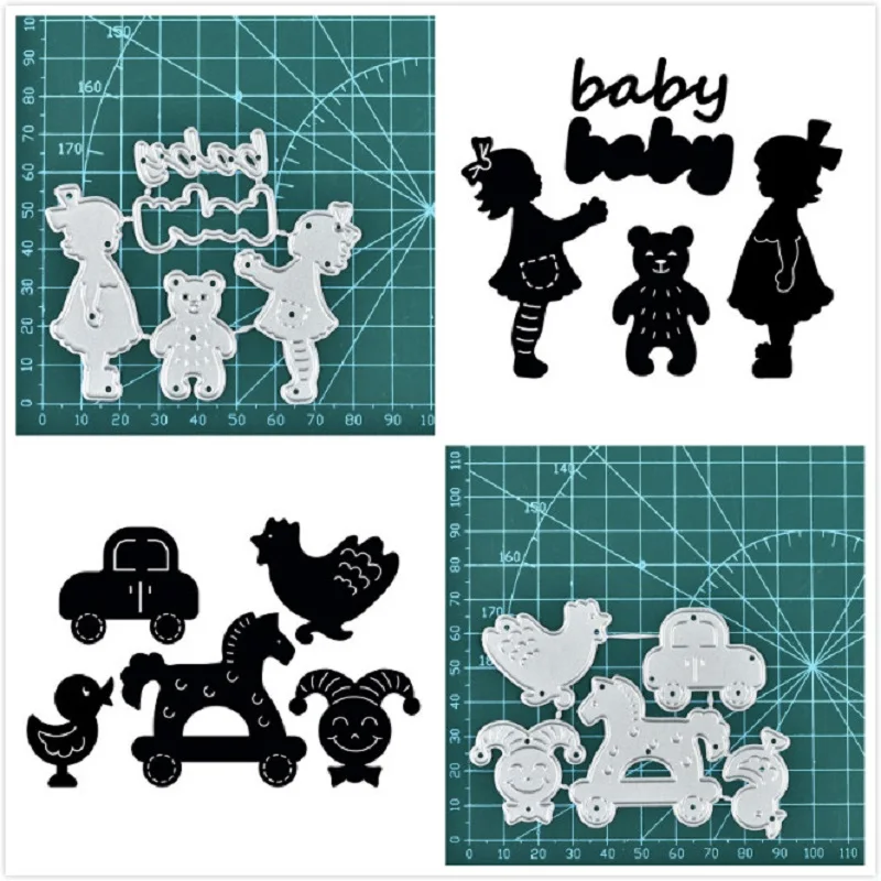 YaMinSanNiO Baby Toys Metal Cutting Dies New Born Girl Boy for Craft Die Scrapbooking Embossing Stencil DIY Cut Decoration | Дом и сад