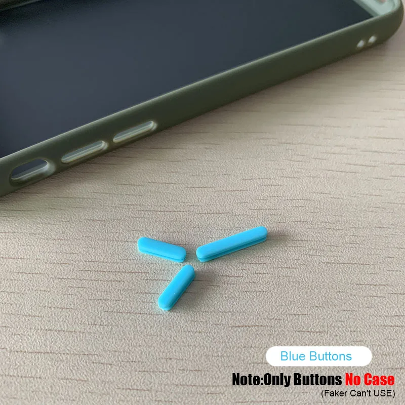 Противоударный силиконовый чехол-бампер для iPhone 11 Pro Xs Max Xr X, прозрачный 360 матовый защитный чехол для iPhone 7 8 Plus, Fundas - Цвет: Only Blue Buttons