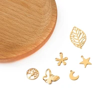 5pcslot 18k electroplated copper charms for bracelet making star butterfly pendant diy earrings jewelry making supplies kit