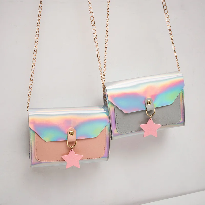 

Summer Small Bag for Women 2021 New Ins Super Popular Laser Bag Mini Chic Chain All-Match Crossbody Small Square Bag