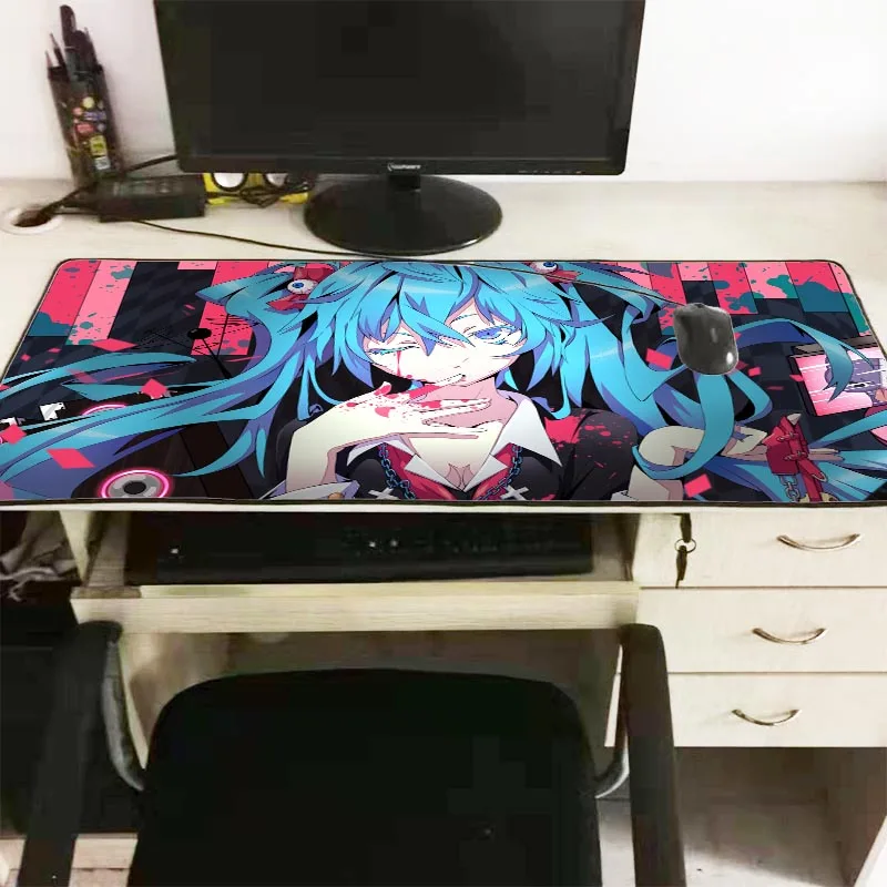 Mairuige аниме Hatsune Miku Girl большой 900x40/700x300/600x300 мм резиновый коврик для мыши Компьютерная игра планшет коврик для мыши с блокировкой края