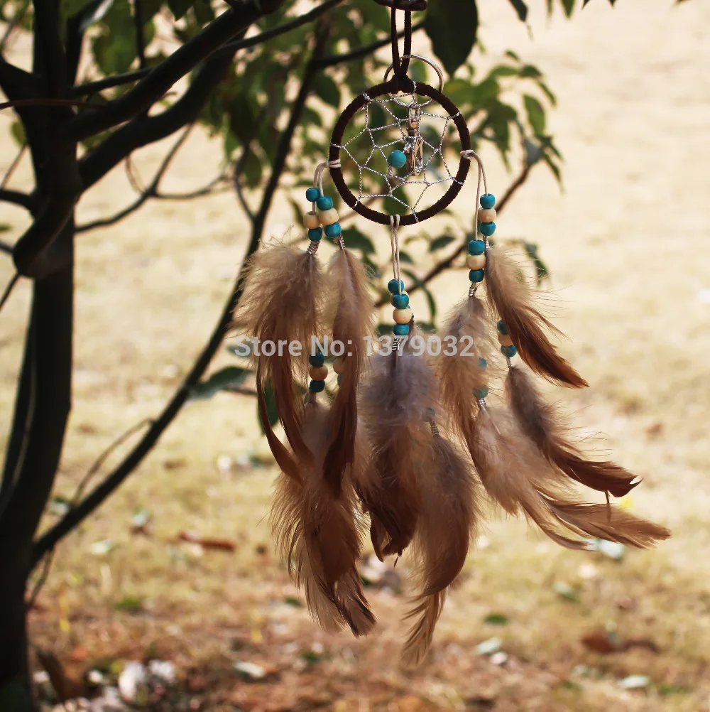 Новый Модный Оригинальный Популярный коричневый Ловец снов ветряные