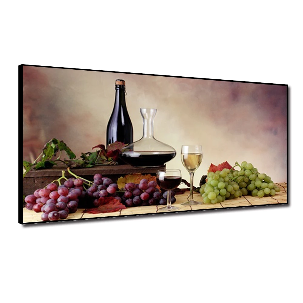 Laeacco украшение для красного вина коридора картина маслом холст постер на стену