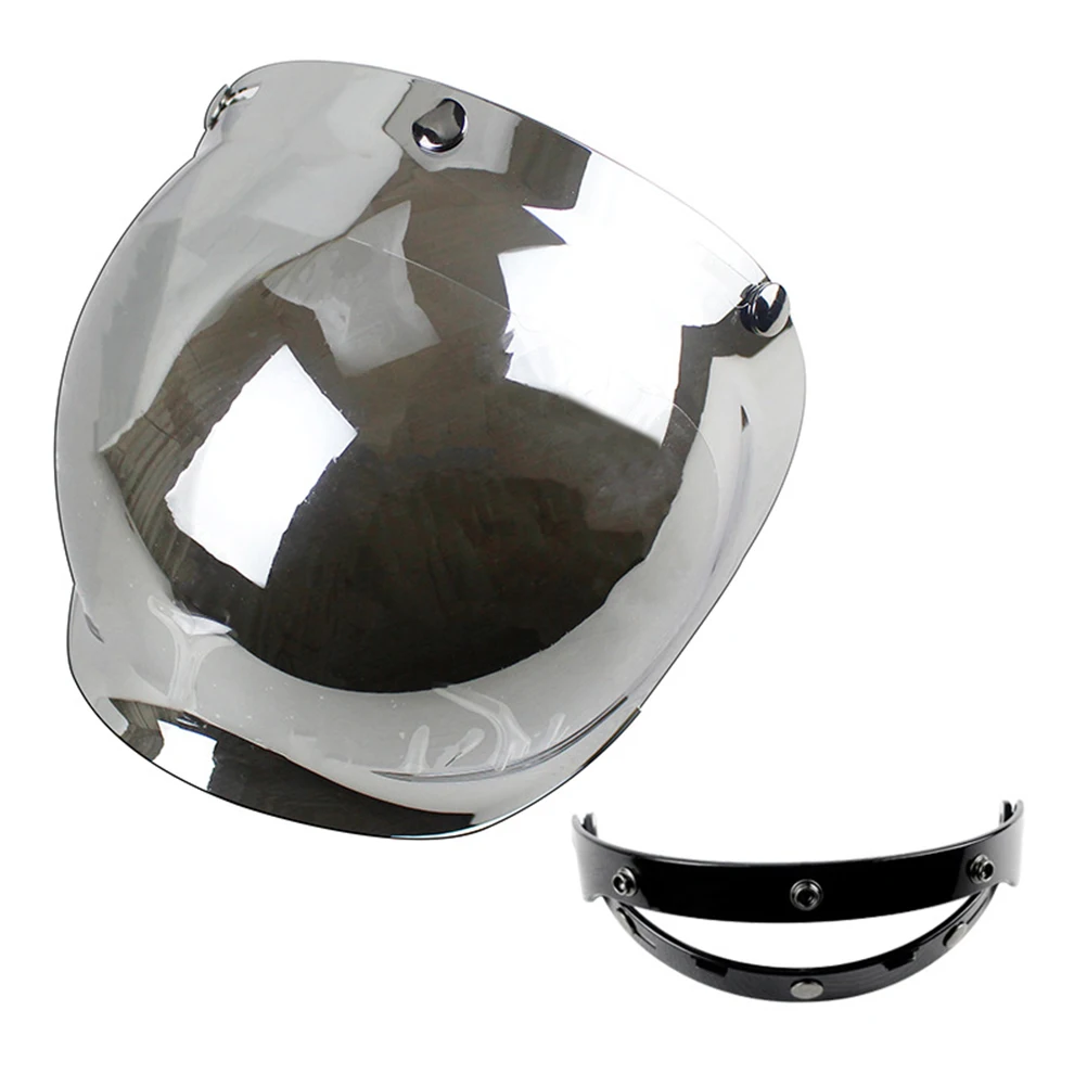 Motorcycle Helmet Lens Retro Bubble Lenses Three Button Type PC Visor Mirror Cycling Windproof A35 | Автомобили и мотоциклы