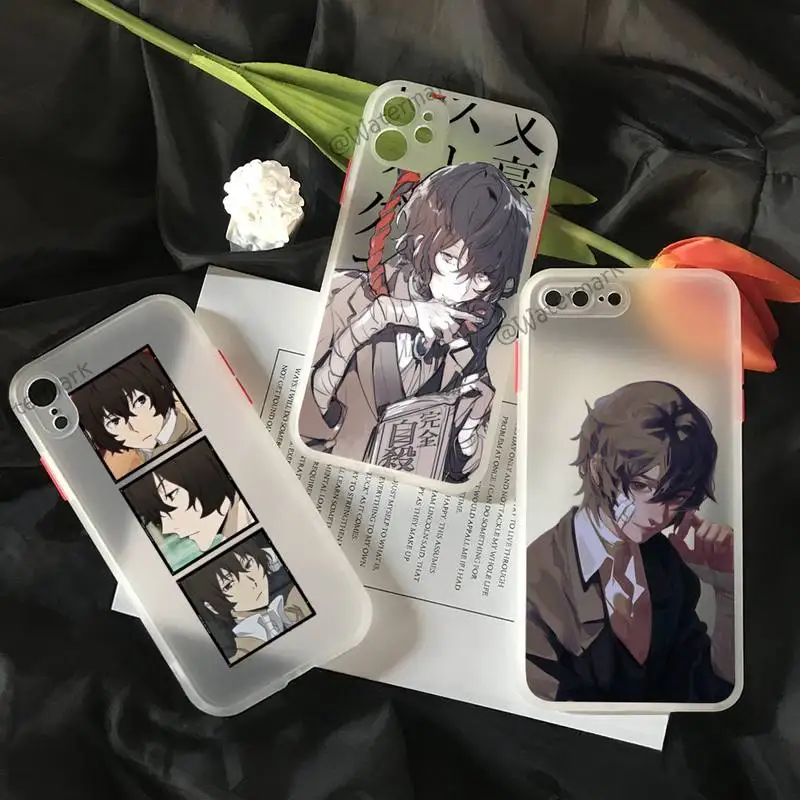 

Anime Bungou Stray Dogs Dazai Osamu Phone Case For Iphone 13 7 8 Plus X Xs Max Xr 11 12 Mini Pro Max Matte PC Back Cover Shell