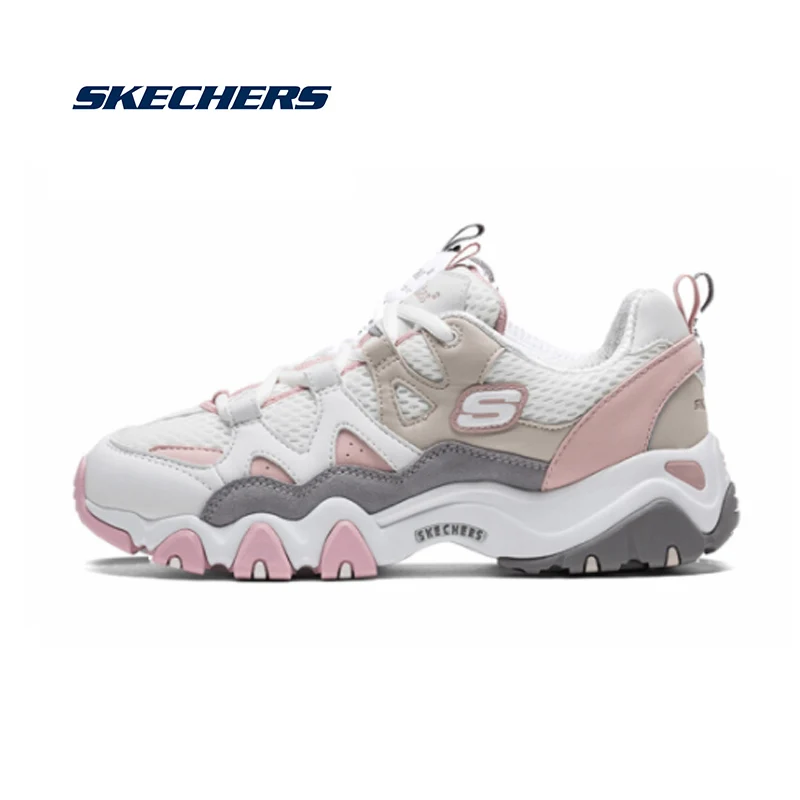 

Skechers D'lites Shoes Woman Casual Shoes Chunky Comfortable Platform Shoes For Women Lace Up Thick Heel Shoes 99999693-WGY