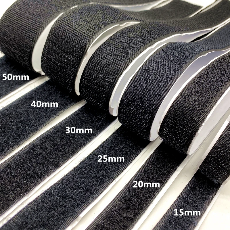 1 пара 15 мм 50 черный белый цвет самоклеящаяся крепежная лента липучками крюк и