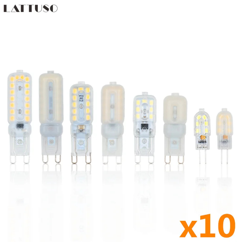 

Светодиодная лампа G4 G9 SMD2835, сменные галогенные лампы для прожектора, 10 шт./лот, 3 Вт, 5 Вт, 7 Вт, 220 В переменного тока, 12 В постоянного тока