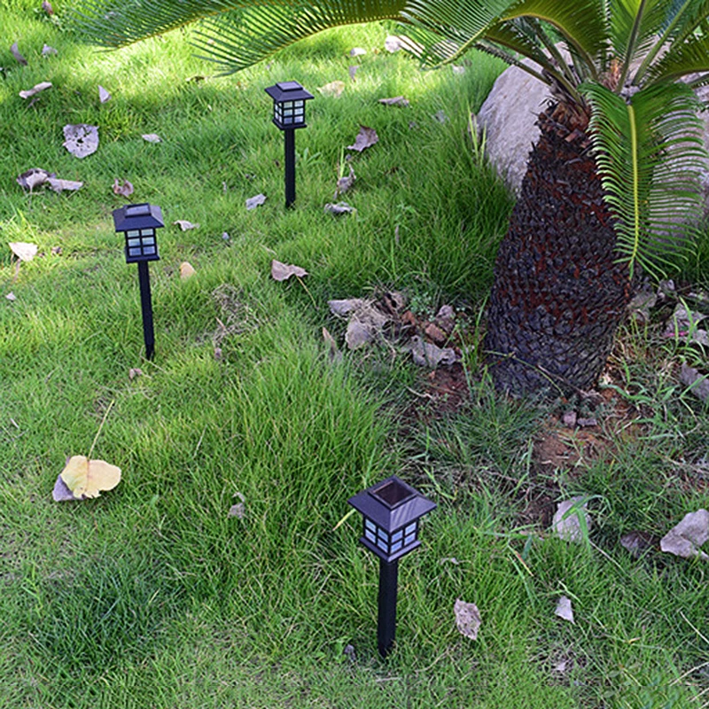 2 шт. Солнечный уличный светодиодный маленького домика лампы Газон Двор садовый