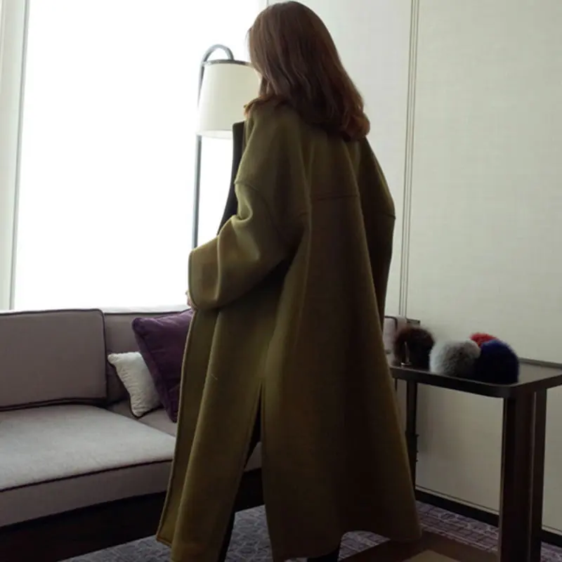 Женский винтажный кардиган XITAO длинный однотонный с отложным воротником и